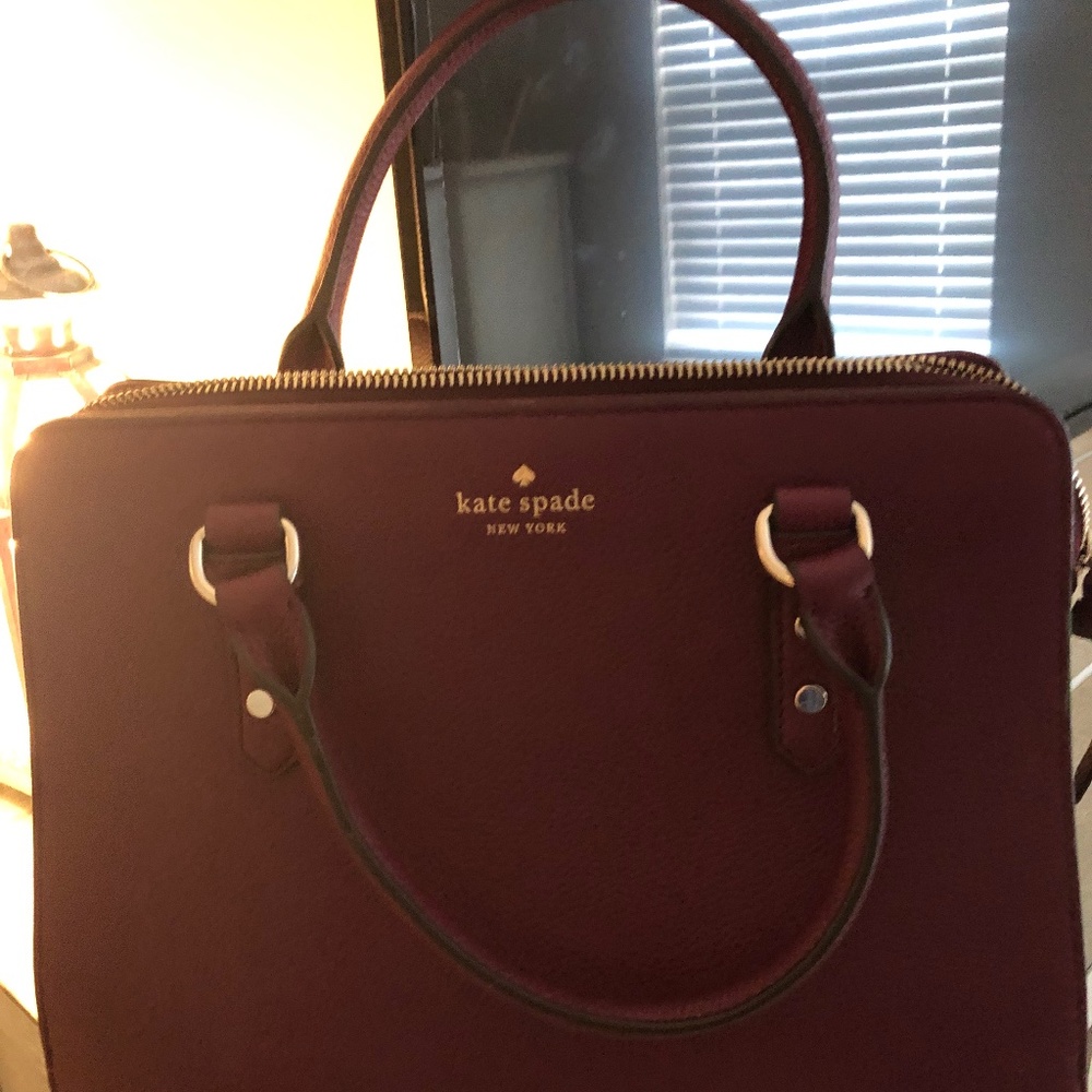 Burgundy Kate Spade satchel